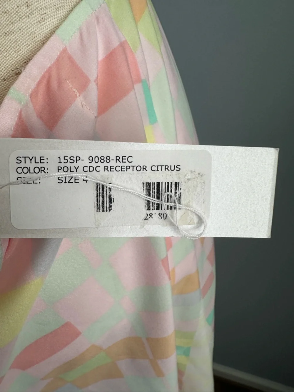 NWT Mara Hoffman Citrus Halter Maxi Dress Pink Orange Pastel Retro 80s Sz 4 - Picture 11 of 13